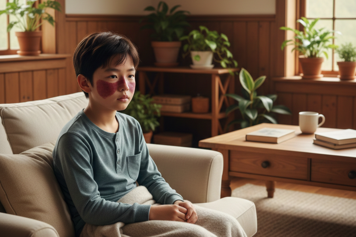 紅斑性狼瘡蝴蝶斑示意圖