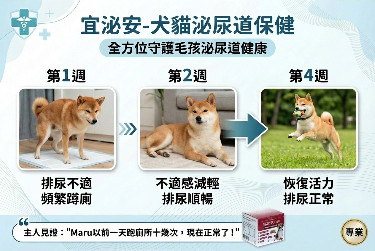 柴犬Maru泌尿改善歷程