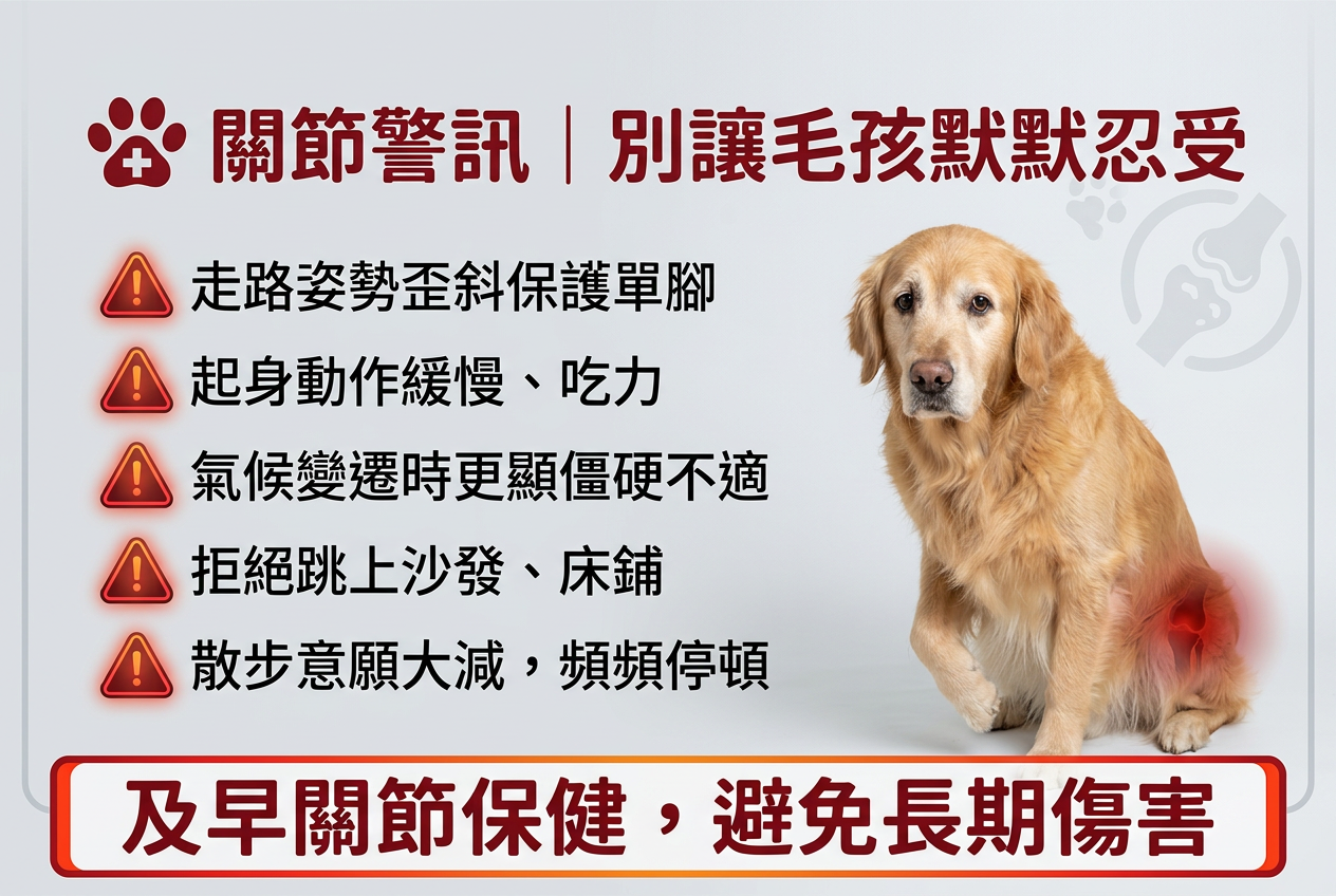 毛孩關節警訊 飼主必看