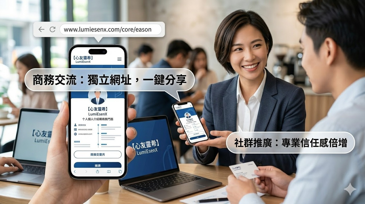 【心友靈希 LumiEsenX】個人品牌數位名片場景展示