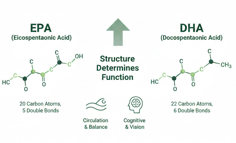 魚油分子結構示意圖