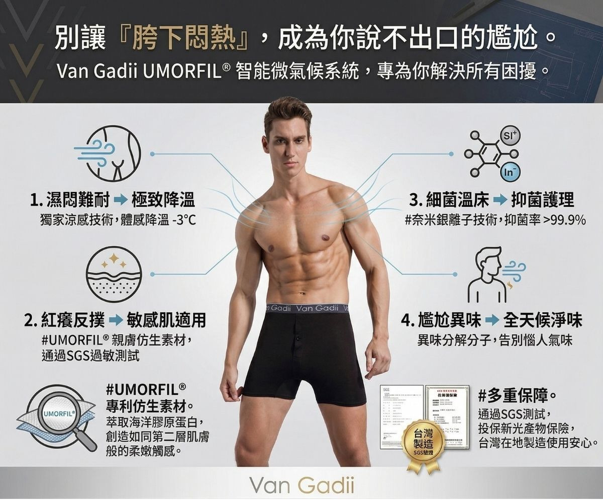 男士涼感四角褲 長版剪裁 防摩擦 運動休閒穿搭