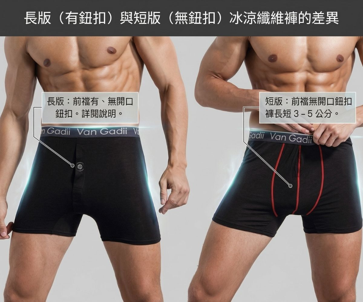 男士涼感四角褲 長版剪裁 防摩擦 運動休閒穿搭