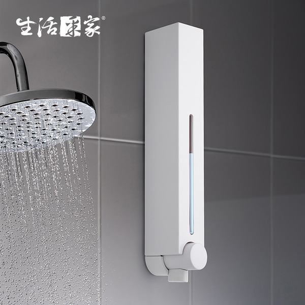 經典白500ml單孔 手壓式給皂機 幸福手感浴室廚房公司倉庫飯店#47001