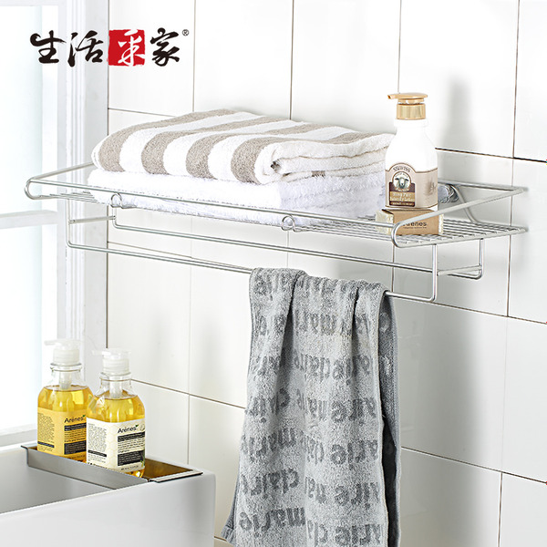寬型衣物浴巾架 台灣製304不鏽鋼 浴室 盥洗必備 收納置物架#27001