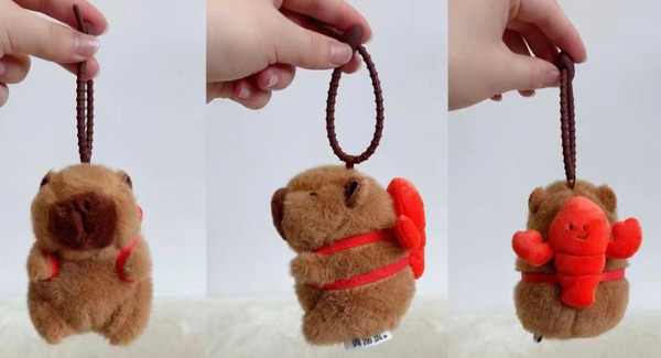 【可愛水豚君】掛件(泳圈.背包.花背心) 款式隨機出貨