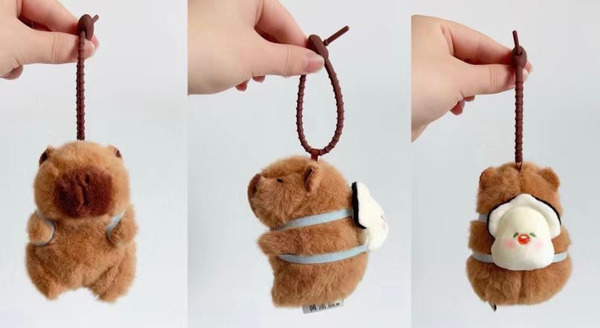 【可愛水豚君】掛件(泳圈.背包.花背心) 款式隨機出貨