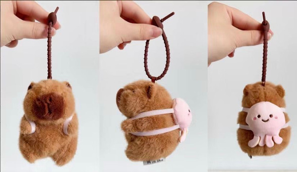 【可愛水豚君】掛件(泳圈.背包.花背心) 款式隨機出貨