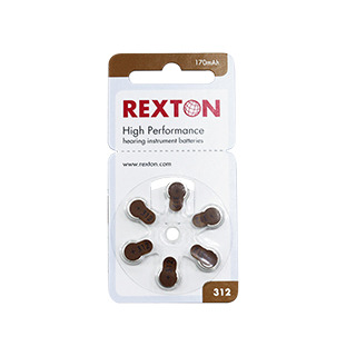 REXTON S312/A312/312 鋅空氣電池1卡(6顆) [等同PR41] [鋅空電池、鈕扣電池][集音器、輔聽器、助聽器、精密儀器用]