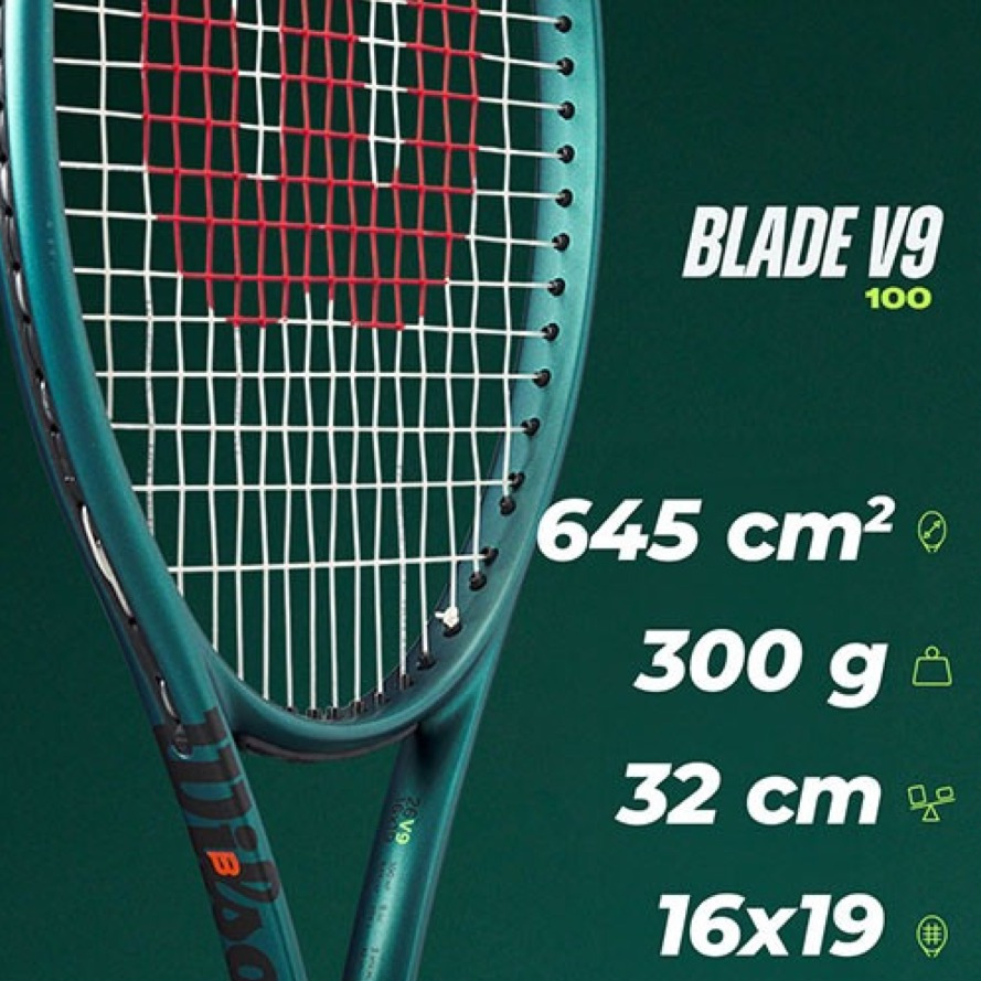 仟翔體育-【WILSON】{2024全新Blade系列/300g} Blade 100 v9 網球拍仟 