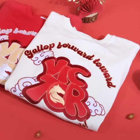 【VICTOR】{2026馬到成功新年系列} 針織圓領衛衣 T-605CNY A