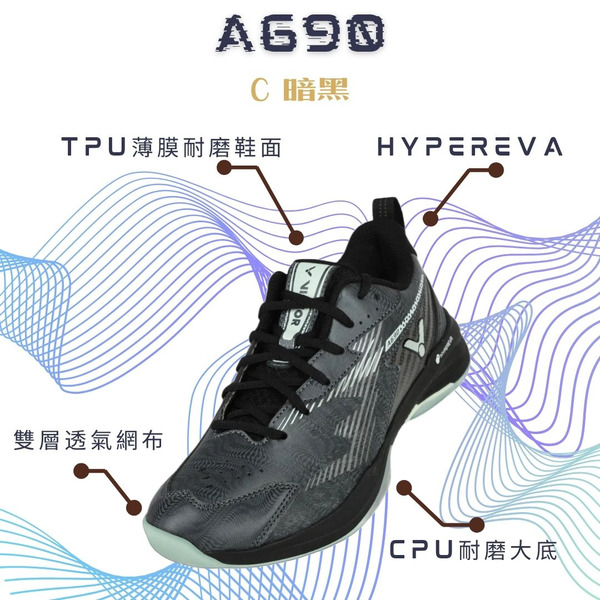 【VICTOR】{CPU耐磨大底} A690 C 全面型專業羽球鞋