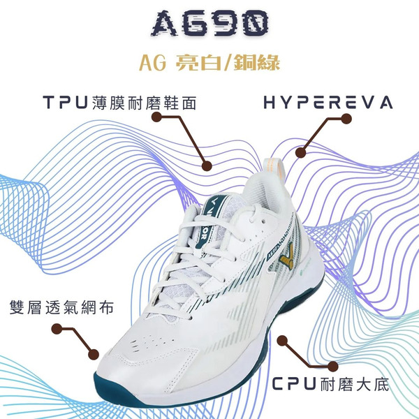【VICTOR】{CPU耐磨大底} A690 AG 全面型專業羽球鞋