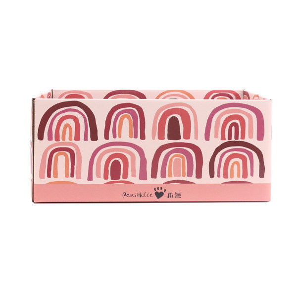 Pawsholic爪迷 藝術家聯名款貓咪紙箱(貓抓板)-粉色拱門