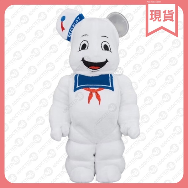 BEARBRICK  STAY PUFT MARSHMALLOW MAN COSTUME 魔鬼剋星 穿衣版 400%
