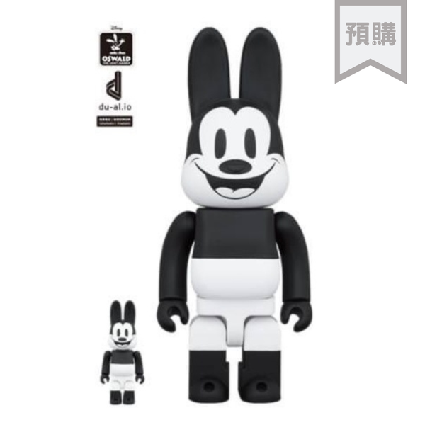 BEARBRICK 幸運兔奧斯華 100％ & 400％