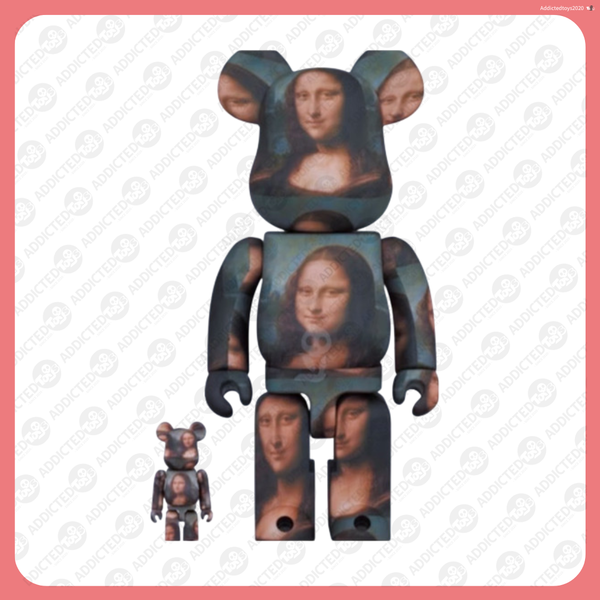 BEARBRICK 蒙娜麗莎 LEONARD DE VINCI MONA LISA 400+100％