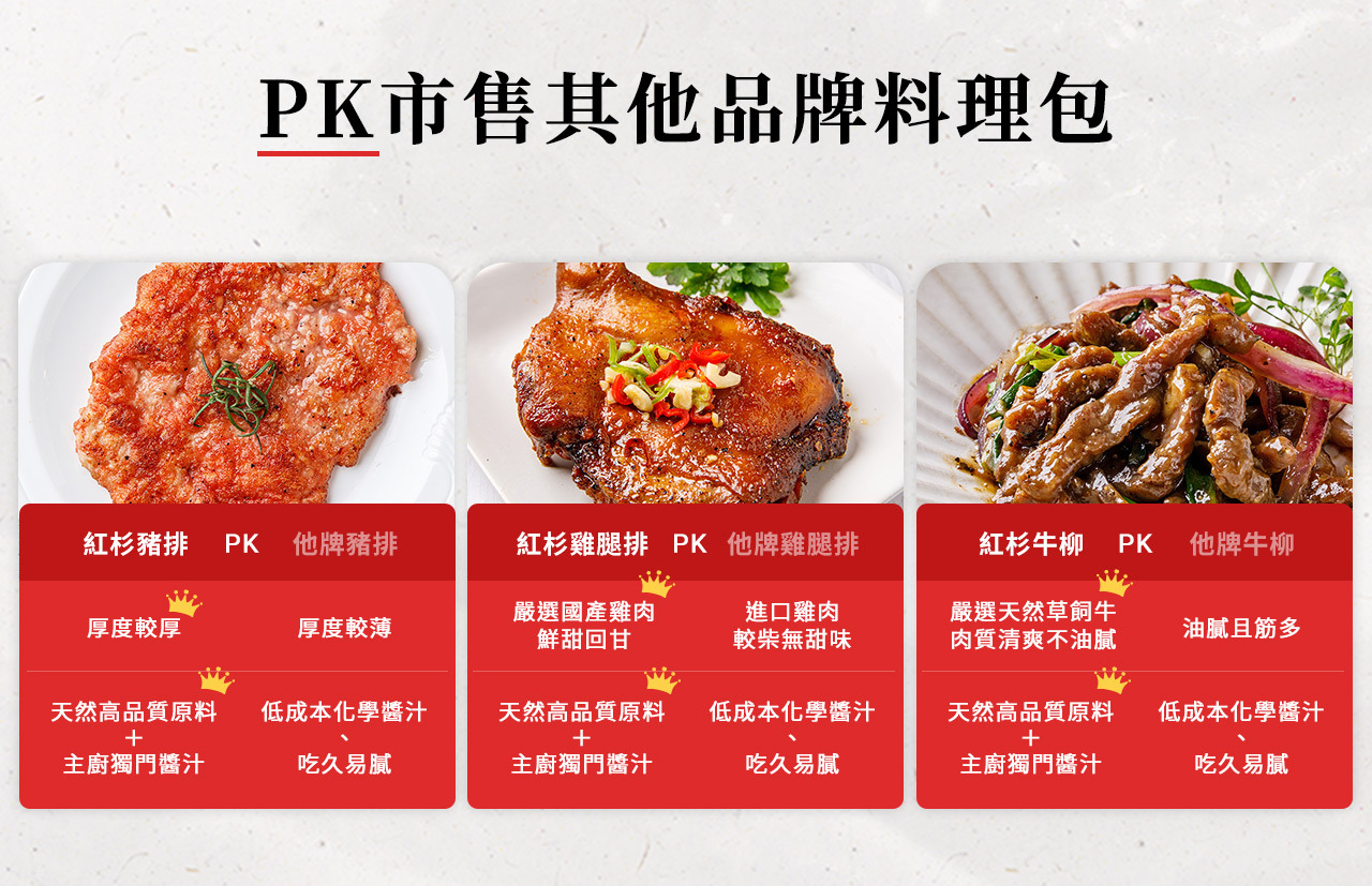 PK市售其他品牌料理包