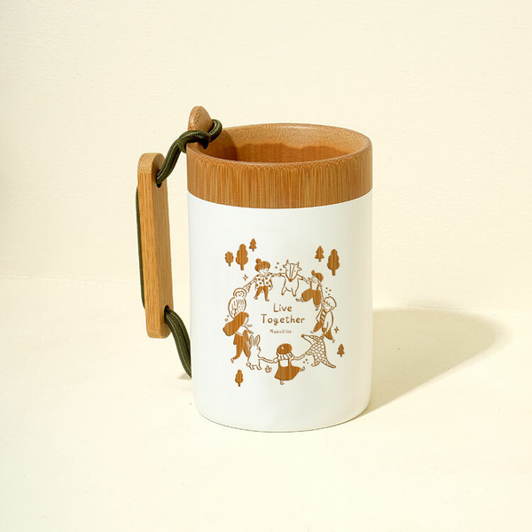 麻布山林X元泰竹藝-Live Together凹豆杯