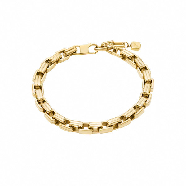 【FOSSIL】Raquel 耀鍊漫步不鏽鋼手鍊-金色 JF04955710