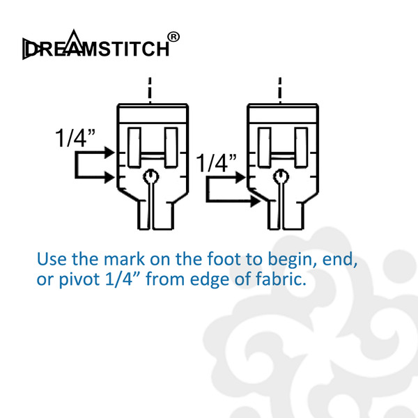 1/4 inch Snap On Quilting Patchwork Foot SA125, ESGQF dreamstitch