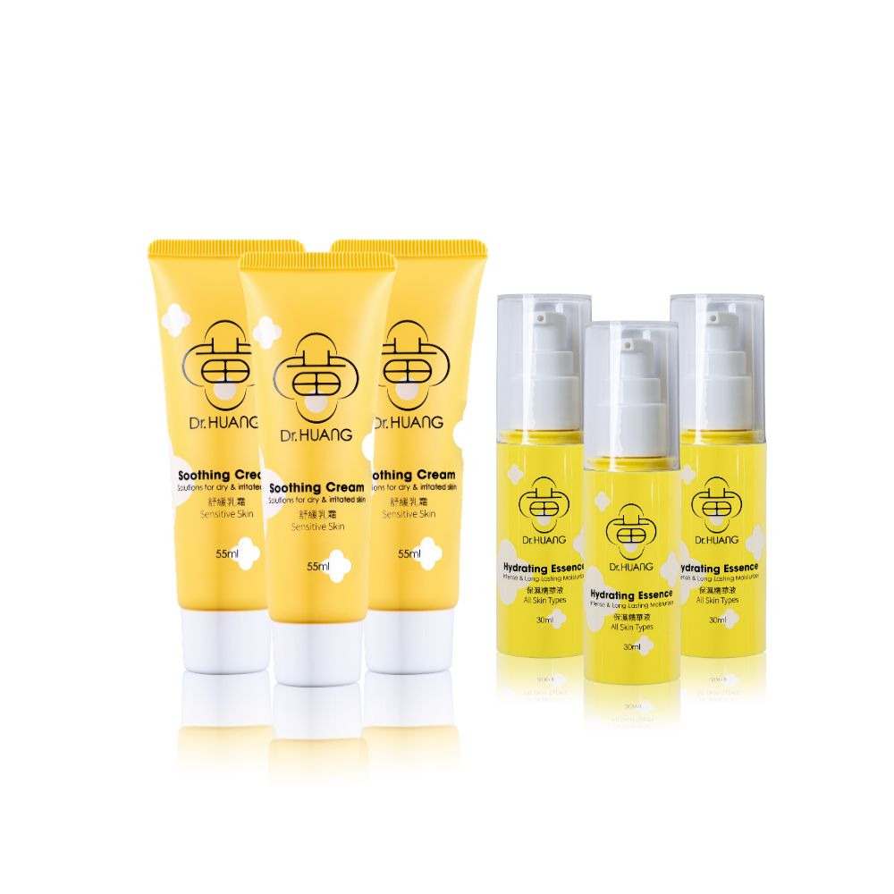 舒緩乳霜/55ML(升級版)*3入+保濕精華液30ML*3入