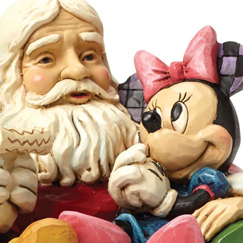 米奇&米妮遇見聖誕老人塑像-Christmas Wishes