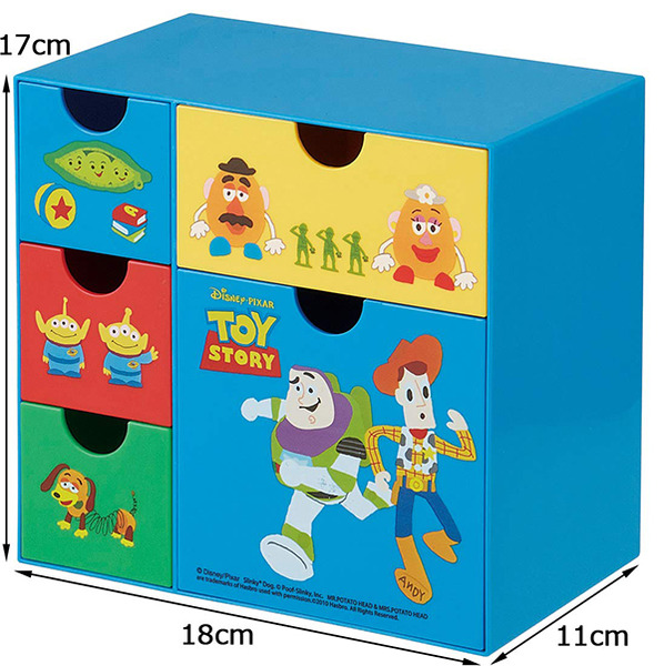 玩具總動員桌上型抽屜式塑膠置物櫃(集合)