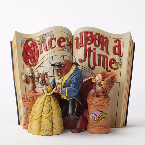 美女與野獸經典故事書塑像-Love Endures