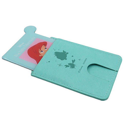 小美人魚卡片型隨身鏡附收納套