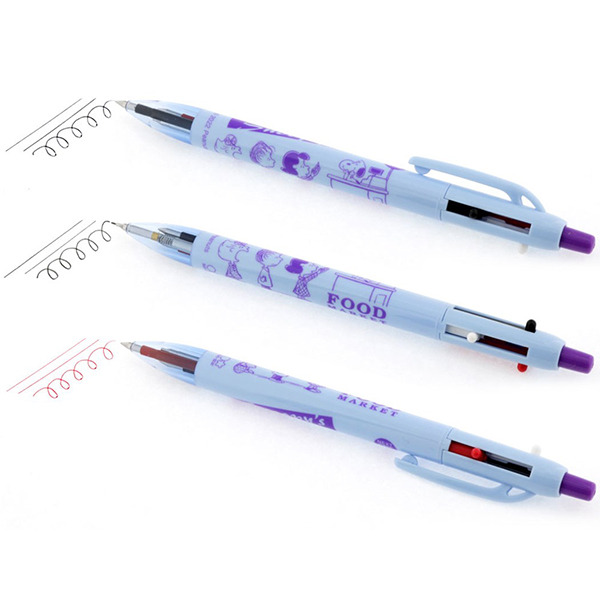 SNOOPY日製雙色筆&自動鉛筆(美味超市-收銀機)