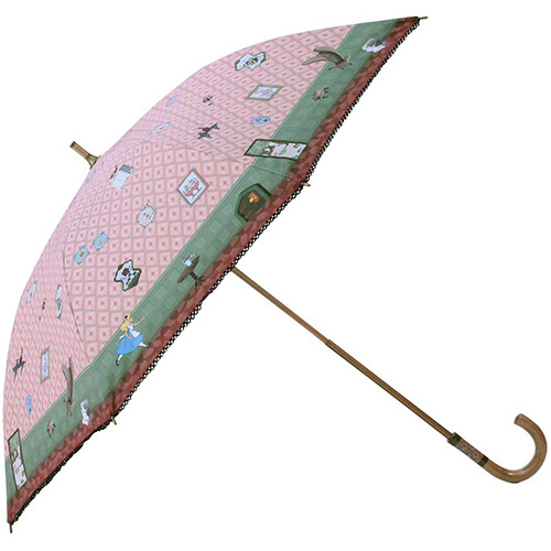 愛麗絲繪本風晴雨兩用傘DX-50cm(不思議房間)