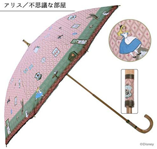 愛麗絲繪本風晴雨兩用傘DX-50cm(不思議房間)