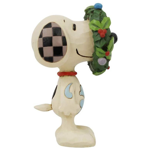SNOOPY迷你聖誕花圈塑像-Mini Snoopy in Wreath