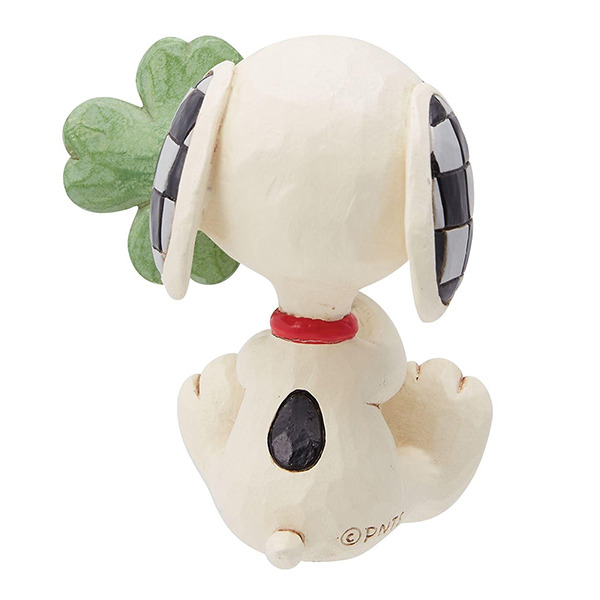SNOOPY幸運草迷你塑像-Snoopy Holding Clover Mini Figurine
