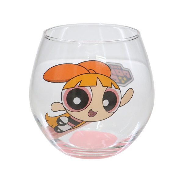 飛天小女警日製不倒翁玻璃杯(花花)