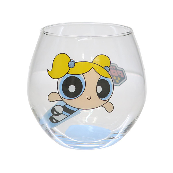 飛天小女警日製不倒翁玻璃杯(泡泡)