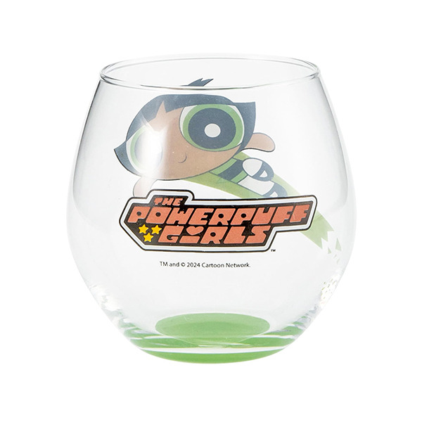 飛天小女警日製不倒翁玻璃杯(毛毛)