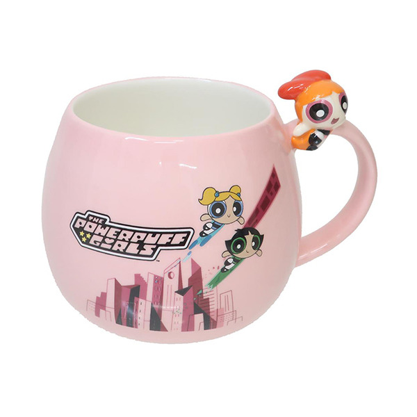 飛天小女警造型杯緣馬克杯(花花)