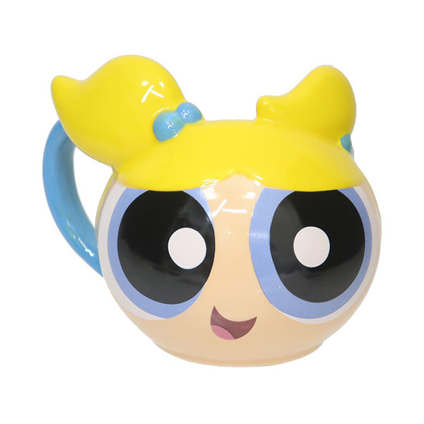 飛天小女警立體大臉造型陶瓷馬克杯(泡泡)