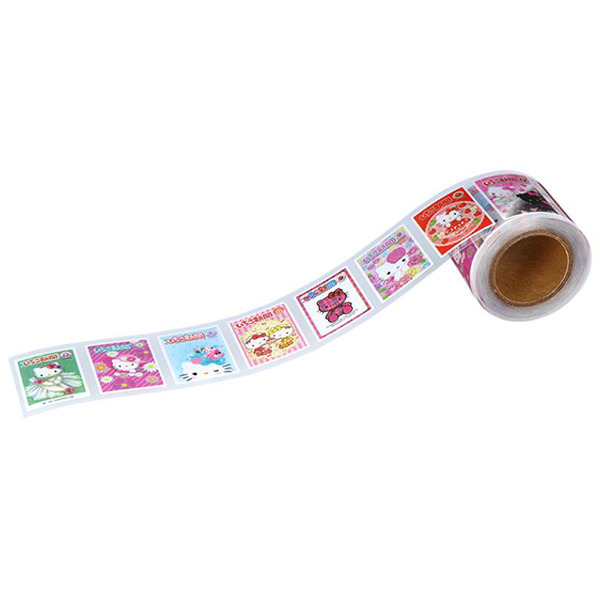 三麗鷗明星捲軸式裝飾貼紙-200枚入(草莓新聞50週年-藍色)