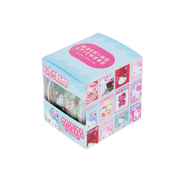 三麗鷗明星捲軸式裝飾貼紙-200枚入(草莓新聞50週年-藍色)