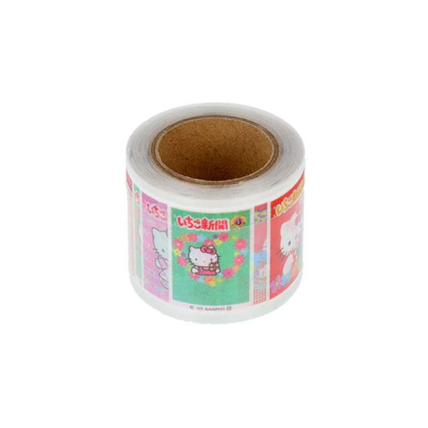 三麗鷗明星捲軸式裝飾貼紙-200枚入(草莓新聞50週年-粉色)