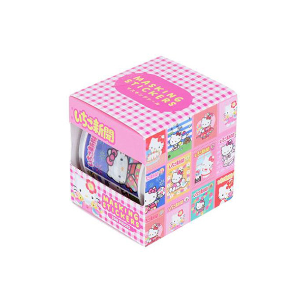 三麗鷗明星捲軸式裝飾貼紙-200枚入(草莓新聞50週年-粉色)