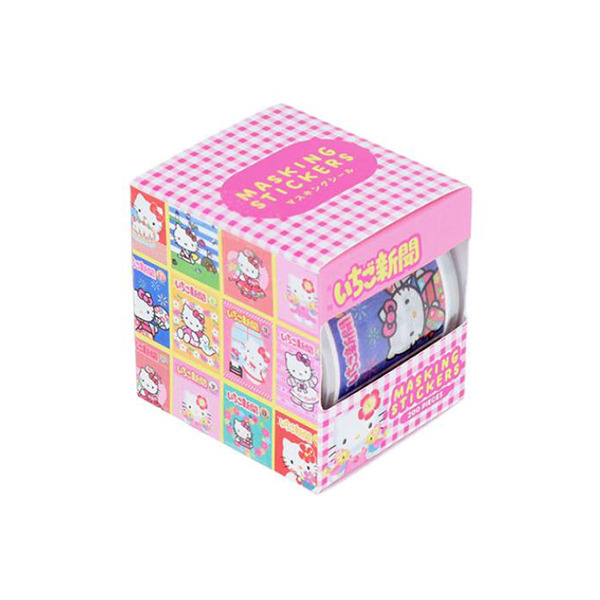 三麗鷗明星捲軸式裝飾貼紙-200枚入(草莓新聞50週年-粉色)