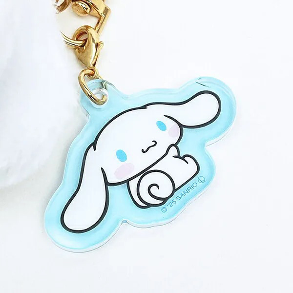 大耳狗毛茸茸尾巴造型吊飾/鑰匙圈