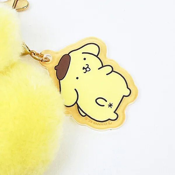 布丁狗毛茸茸尾巴造型吊飾/鑰匙圈