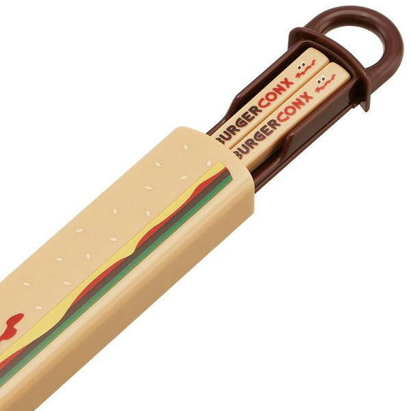 漢堡日製滑蓋式環保筷附盒(大臉)