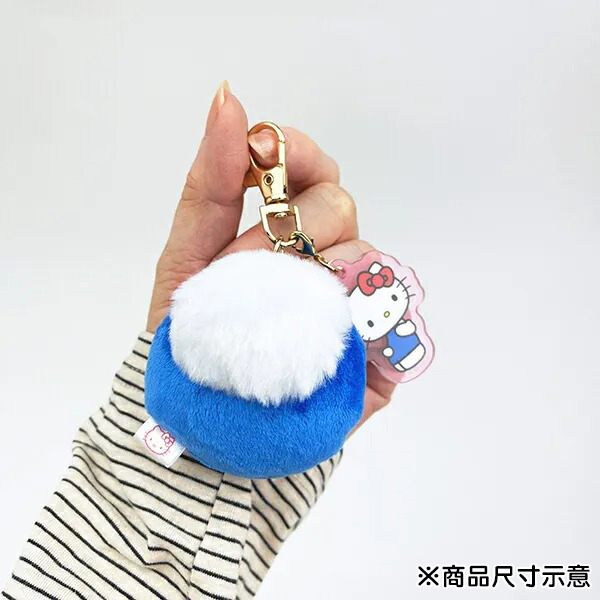 HELLO KITTY毛茸茸尾巴造型吊飾/鑰匙圈