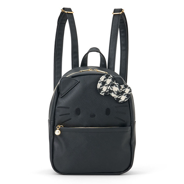 HELLO KITTY PU皮革迷你後背包(單色千鳥格)